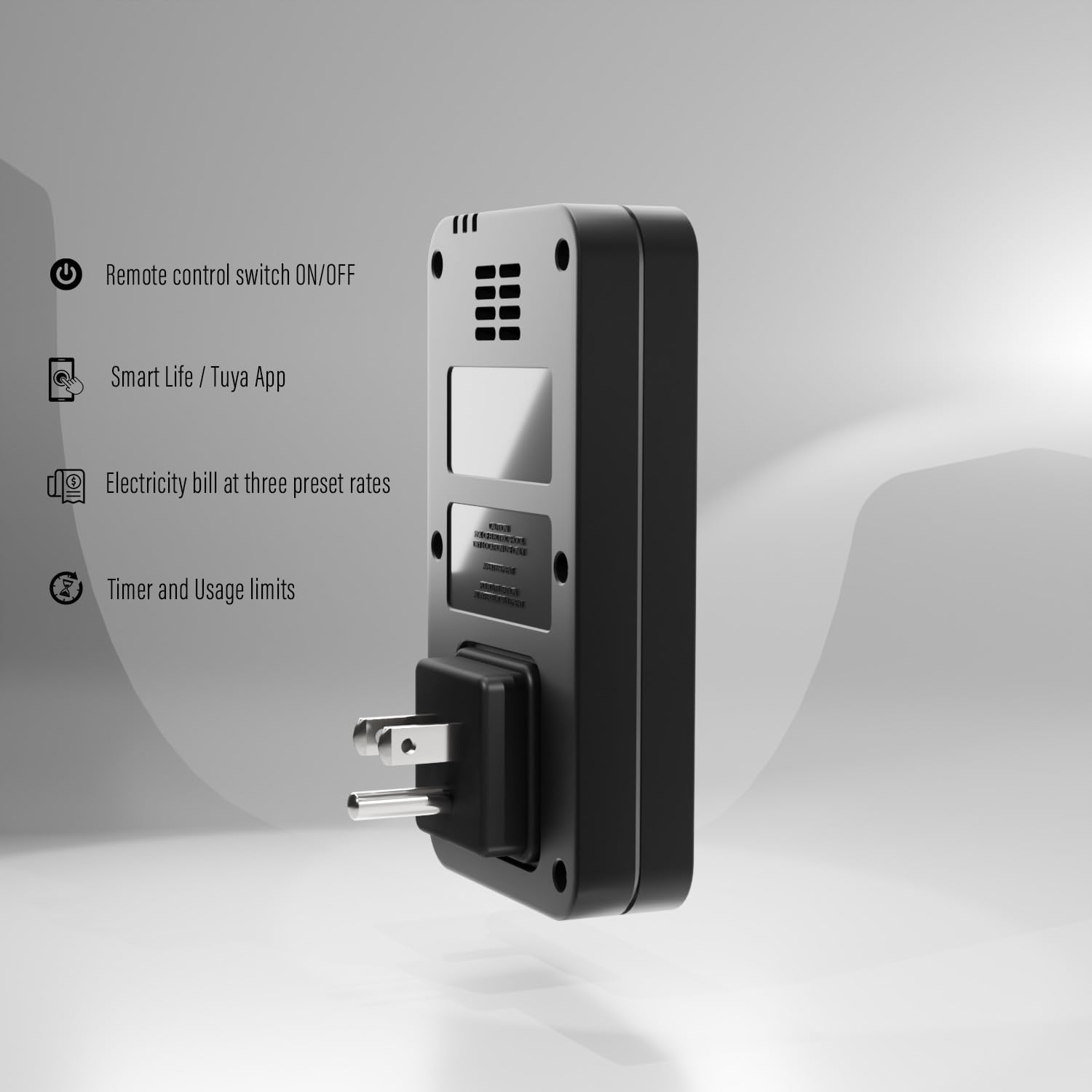 25A Heavy Duty Smart Plug Sockets Outlet with Energy Monitor, Voice Remote Control via WiFi, SD Card Storage, Overload Voltage Protection