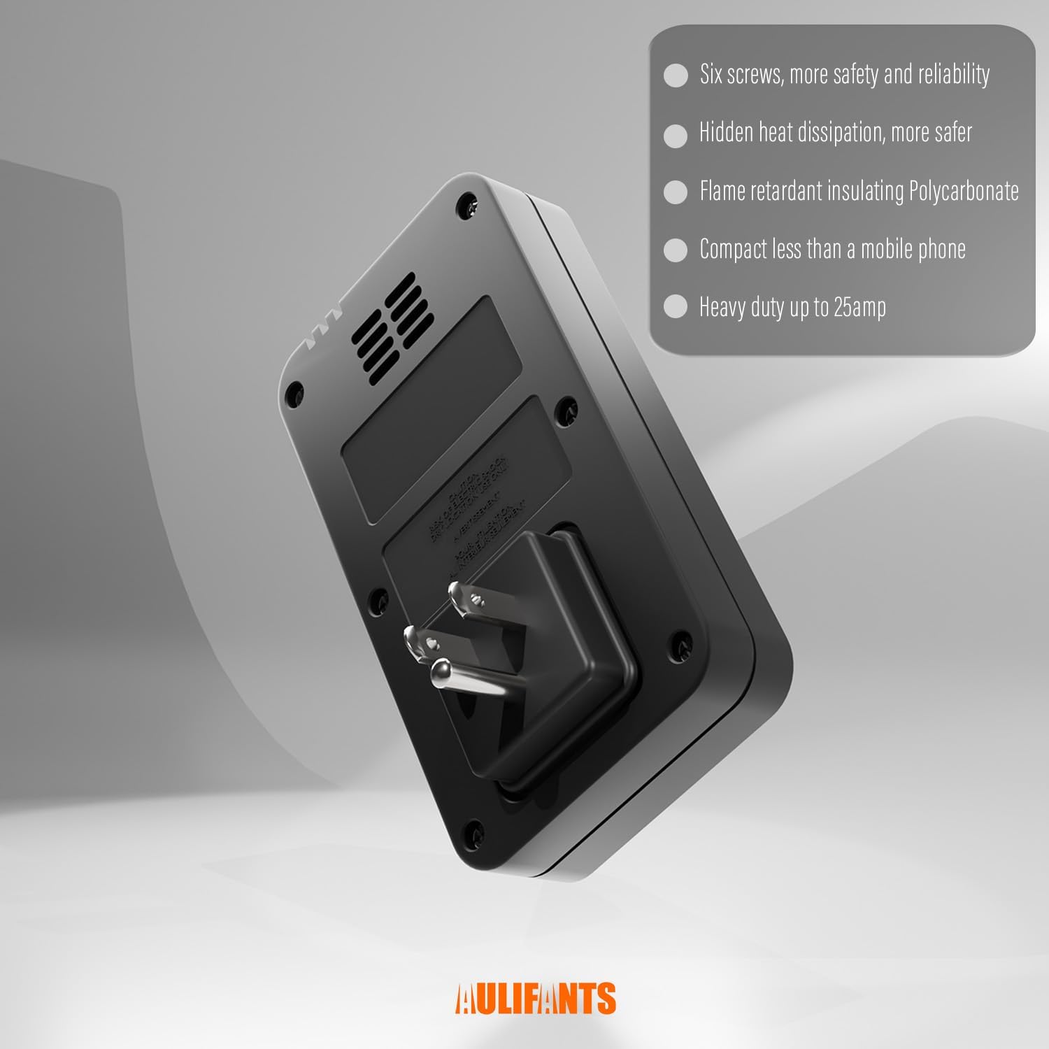 25A Heavy Duty Smart Plug Sockets Outlet with Energy Monitor, Voice Remote Control via WiFi, SD Card Storage, Overload Voltage Protection